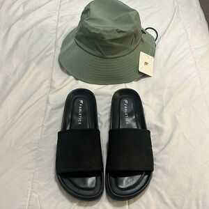 Fabletics Hat and Slides bundle NEW